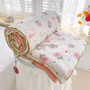 Comforters Set Summer Thin Quilt Home Textile Kids Lätt mjuk dolvtvättbar luftkonditionering quilt queen size Summer Cooling Filt YQ240313