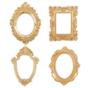 Frame 4 Pcs Vintage Picture Frame Antique Photo Frame Wall Hanging Photo Frame Table Top Display Christmas Holiday Home Decor