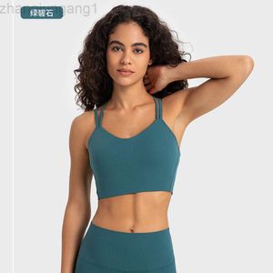 Desginer Lululemom Reggiseni Lululemmon Same Sports Canotta Filetto Fisso Cuscino per il petto Integrato Media resistenza Incrocio sulla schiena