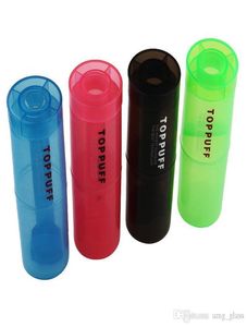 New tobacco pipe Plastics Spot 124mm 4 colour pipes Smoking set plastic hookah TOPPUFF portable cylindrical plastic water pipe1997793