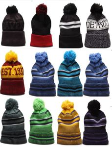 Hela fotbollsbasket baseballfans Beanies Sticked Women Män barn Populära mode Winter Hats 10000 Styles9907982