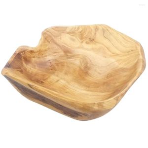 Set di stoviglie Insalata di frutta in legno Ciotola da portata Ciotole per radici intagliate a mano Soggiorno Caramelle in vero legno 15-19 cm