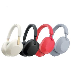 Fones de ouvido XM5 montados na cabeça Fones de ouvido Bluetooth True Stereo Wireless Headphones inteligentes para processador de cancelamento de ruído com logotipo e caixa de varejo