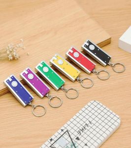 200pcs LED Toys Keychain Light Boxtype Key Chain Ring advertising promotional creative gifts small flashlight Keychains 5924cm6749967