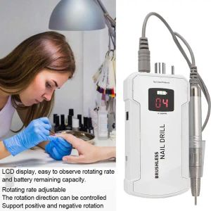 Kit 25000 rpm Portable Electric Nail Drill Manicure Hine For Gel Polish Nails slipmaskin uppladdningsbar nagelkonst salongutrustning