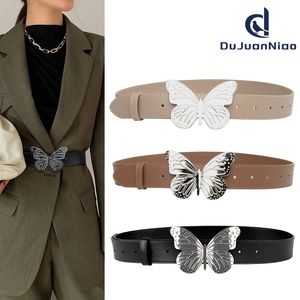 Cintura larga da donna in pelle elegante Moda elegante fibbia a farfalla Accessori per abbigliamento 3,2 cm di larghezza Fashionista Fashionphile