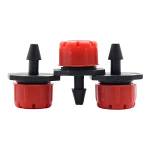 Sprinkler, rot, automatischer Gartentropfer, Mikro-Tropfbewässerung, Bewässerung, Anti-Verstopfungs-Emitter, Gartenzubehör für 4/7-mm-Schlauch, 300 Stück