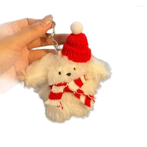 Keychains Animal Dolls Bag Pendant Keychain Long Haired For Girls Ryggsäckar Charm Birthday Present Keyholder