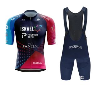 2024 Izrael Academy Cycling Jersey Zestaw 19d Kostki rowerowe Ropa Ciclismo Mens Sump