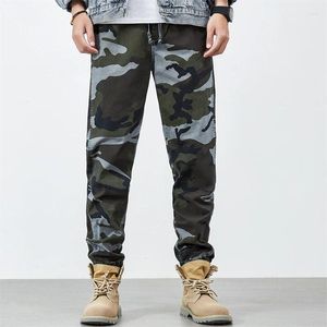 Men's Pants High Quality Outdoor Sport Trouser Casual Cotton Camouflage Cargo Elastic Waist Drawstring Military Tactical