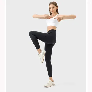 Leggings da donna Pantaloni da yoga a vita alta e per il sollevamento dell'anca con assorbimento dell'umidità Traspirabilità Sport a gamba lunga appiccicosa elastica