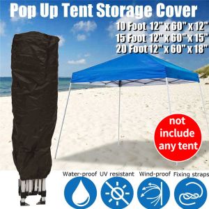 Nets vattentät antiUV -lagringsöverdrag 3Size med justerbart rep för pop -up tält Garden Gazebo Canopy Outdoor Marquee Shade Protector