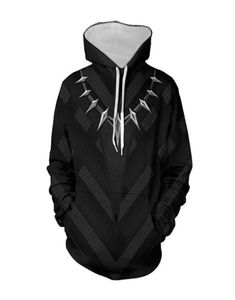 Black Anime Hoodies panther Sport Fashion Sweatshirts Autumn Vintage Wakanda forever Hoodie Men 20209086403