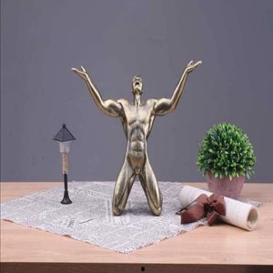 Persone astratte modellano la scultura moderna, l'ornamento della statua, l'artigianato per le decorazioni domestiche HD22189R