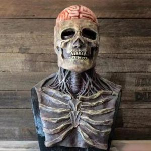 Nowy przerażający magik maska ​​horror klaun gotycki zombie w przebraniu duch Halloween przerażający lateks karnawałowy maska ​​dla twarzy fantasy
