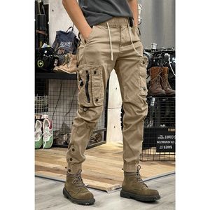 Cargo Trousers Man Harem Y2k Tactical Military Cargo Pants For Men Techwear High Quality Outdoor Hip Hop Work Stacked Slacks 240312