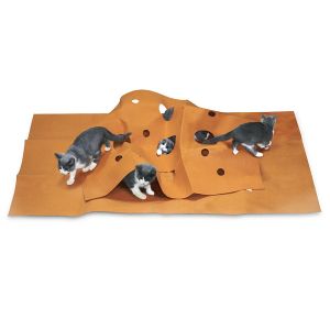 Giocattoli 1PC giocattolo per gatti che gioca tappetino da gioco in feltro pieghevole tappeto Scratch Kitty Tunnel tappeto per attività esercizio per animali domestici