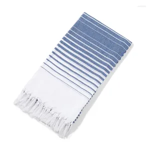 Towel Turkish Tassel Bathroom Outdoor Travel Camping Swimming Comfortable Striped Bath Towels Suitable For Adults Children