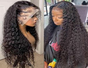 30 40 Inch Deep Wave 13x4 13x6 360 Transparent Lace Frontal Human Hair Wig Brazilian 5x5 Closure Loose Water Wavy Curly7916913