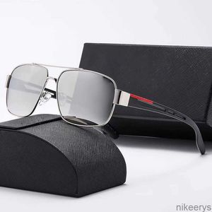 Óculos de sol ovais de luxo para homens designer verão óculos polarizados que mudam de cor água prata retrô mulheres grandes e vidro de sol kl8q