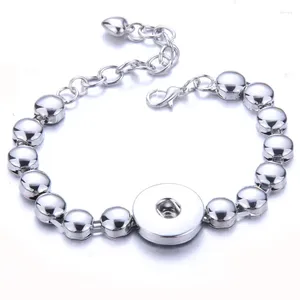 Charm Armband Fashion Justerbar kedja Metal Snap Armband Fit 18mm Button Diy Jewelry for Women 0980