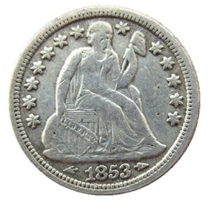 US 1853 P S Liberty Saited Dime Silver Platedコピーコインクラフトプロモーションファクトリー素敵なホームアクセサリーシルバーコイン302Z