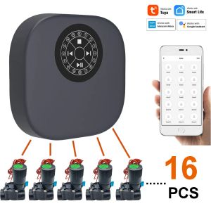 Timers 16 Zone Smart Garden Watering Controller WiFi Irrigation Timer 16 Way Water Solenoid Valve Programmable Water Sprinkle Systems