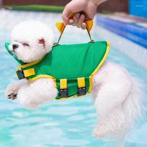 Hundkläder Life Vest Jacket med räddningshandtag Summer PET Safety Puppy Swime Swimming Suit Supplies