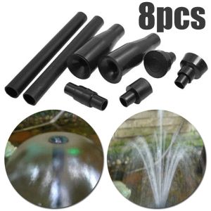 Baths 8pcs Solar Garden Fountains Pump Nozzle Waterfall Garden Spray Heads For Pool Pond Fountain Submersible Pump Multifunction