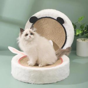 Scratchers Youzi Round Cat Scratching Pad Sisal Weave Scratcher Claw Grinder Furniture Protector Cats Training Toys