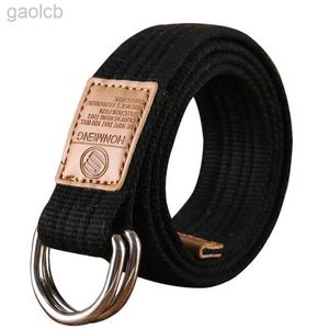 Belts Canvas Belt Ring Buckle Belt Belts Men Casual Business Cowboy Pants Belt ldd240313