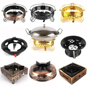 Grills Portable Mini Alcohol Stove Burner Outdoor Brass Camping Cooking Stove Burner Buffet stove bbq grill outdoor barbecue grilling