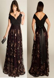 Cheap Plus Size Evening Dresses Sleeves ALine Off The Shoulder Formal Dress Sequins Appliqued FloorLength Special Occasion Gowns7502042