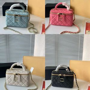 designerka torba makijażu crossbody Mała próżność z jakością łańcucha skórzana torba na siodło torba luksurys torebki diamentowe kratę złotą piłkę bag na ramię 8