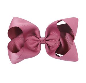 62 Färg 6 tum Boutique Solid Ribbon Grosgrain Hair Bow med klipp för barn Girls Handgjorda hårtillbehör Party Decoration