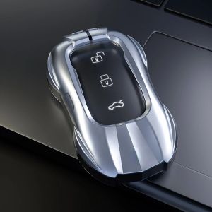 lixiang l9 l8 pro l7 2019-2023 Zinc Alloy Tempemament Silver Care Keyless Cover Key Less Key Shell Car Accessories