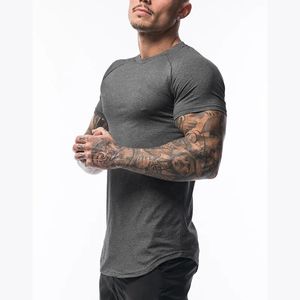 Siłownia odzież sportowa T Shirt Men Bawełna oddychająca fitness Męs
