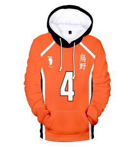 Anime Haikyuu Karasuno Costume Cosplay Stampa 3D Oversize Mens Felpe con cappuccio Felpe Streetwear Hip Hop Giacca con cappuccio Capispalla maschile3244785