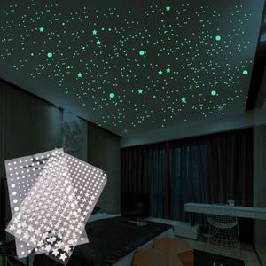 Wall Stickers 1PCS Stereo Luminous Sticker Dot Pentagonal Star Night Logo Fluorescent For283x