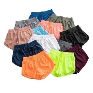 Kvinnors shorts med heta heta yogakorts fe med hög midja byte shorts andas sommar kort för kvinnor träning Lugirl Yoga Pantl24313