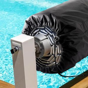 Accessories Outdoor Pool Reel Cover OpenAir Garden Waterproof Pool Rollup Cover Solar Reel Blanket For Above Ground Inground Swimming Pool