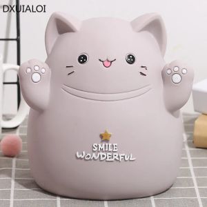 Kutular Karikatür Cat Piggy Bank Çocuklar Piggy Bank Yaratıcı Sevimli Hayvan Ev Dekorasyon Doğum Günü Hediye Tasarruf Kutusu Para Kutusu DXUIALOI