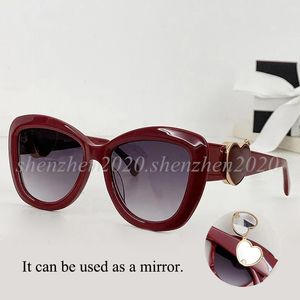 Premium 1-1 Quality Fashion Heart Shape Mirror Women's Sunglasses for Summer Sun Glasses with Box