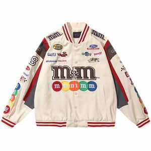 M Dou Heavy Industry embroidery ins trendy baseball jacket jacket 2024 new loose motorcycle clothing Europe and America casual hip hop 240313