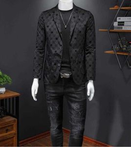 Abiti blazer giacca designer autunno nuovo uomo versione coreana slim fit da uomo ricamato abito europeo stazione cappotto giovanile europeo