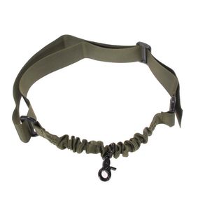 Ajustável tático único ponto bungee rifle náilon multifuncional arma airsoft sling arma cinta para caça militar do exército green6464704