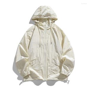 Mäns jackor L-8xl UPF 50 Solskydd Summer Tide Sunscreen Clothing Youth Breattable Anti-UV Skin Shirt Baseball Bomber