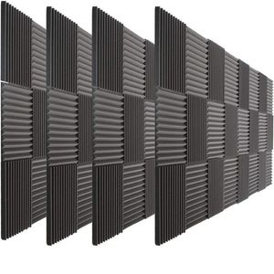 72 Pack Acoustic Foam Wedge Soundproof Home Theater Recording Studio Akustisk behandling Ljud absorptionsvampar Väggpaneler 1290F