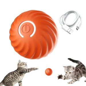 Игрушки, 2 режима, умные игрушки для кошек, USB перезаряжаемые автоматические катящиеся шарики, электрические самодвижущиеся интерактивные игрушки для домашних животных для котят, собак