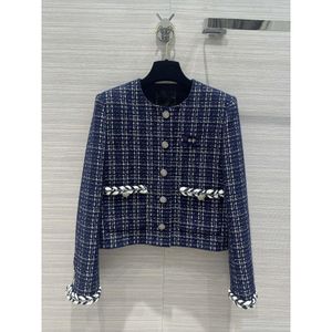 Womens Jackets 2024 New Spring Autumn Milan Runway O Long Sleeve Fashion 브랜드 같은 스타일 코트 디자이너 탑 0312-2 드롭 배달 OTGB8